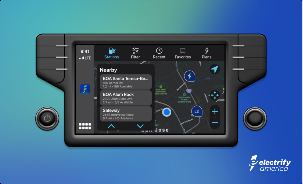Électrifiez l'Amérique maintenant sur Apple CarPlay et Android Auto